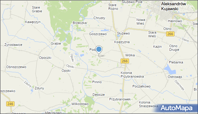 mapa Podgaj Górny, Podgaj Górny na mapie Targeo